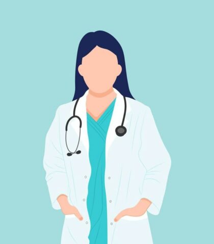 female doctor avatar blue background female doctor avatar blue background